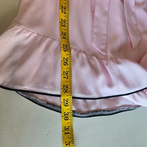 Victoria's Secret Pink Ruffle Romper Pijamas Size S Flirty Coquette Lounge Chic - Picture 9 of 9